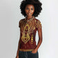 Personalized Anubis Women Polo Shirt Ancient Egyptian Pattern In Red