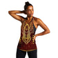 Personalized Anubis Women Racerback Tank Ancient Egyptian Pattern In Red