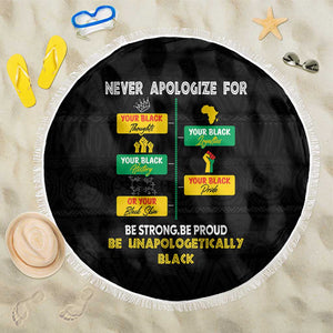 Never Apologize For Your Pride Beach Blanket African Black History