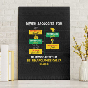 Never Apologize For Your Pride Canvas Wall Art African Black History