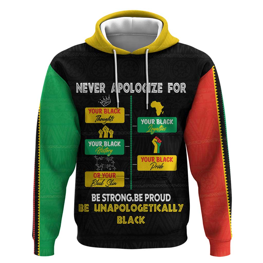Never Apologize For Your Pride Hoodie African Black History