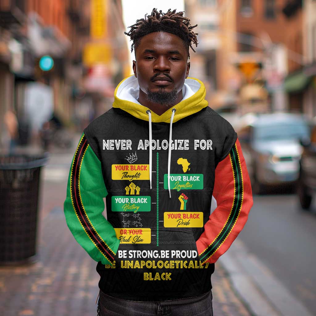Never Apologize For Your Pride Hoodie African Black History