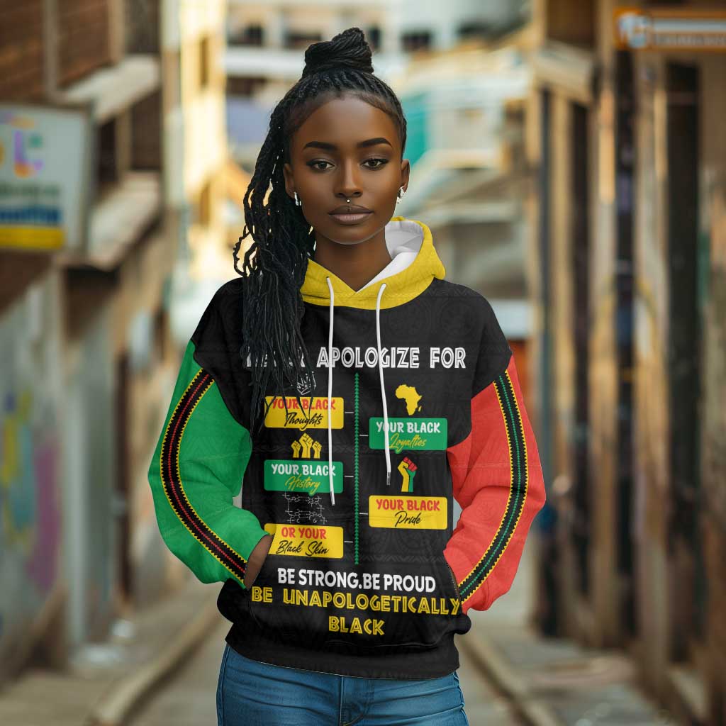 Never Apologize For Your Pride Hoodie African Black History