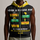 Never Apologize For Your Pride Sleeveless Zip Hoodie African Black History - African Pride
