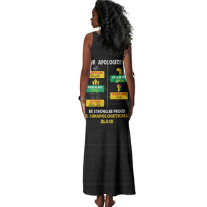 Never Apologize For Your Pride Tank Maxi Dress African Black History