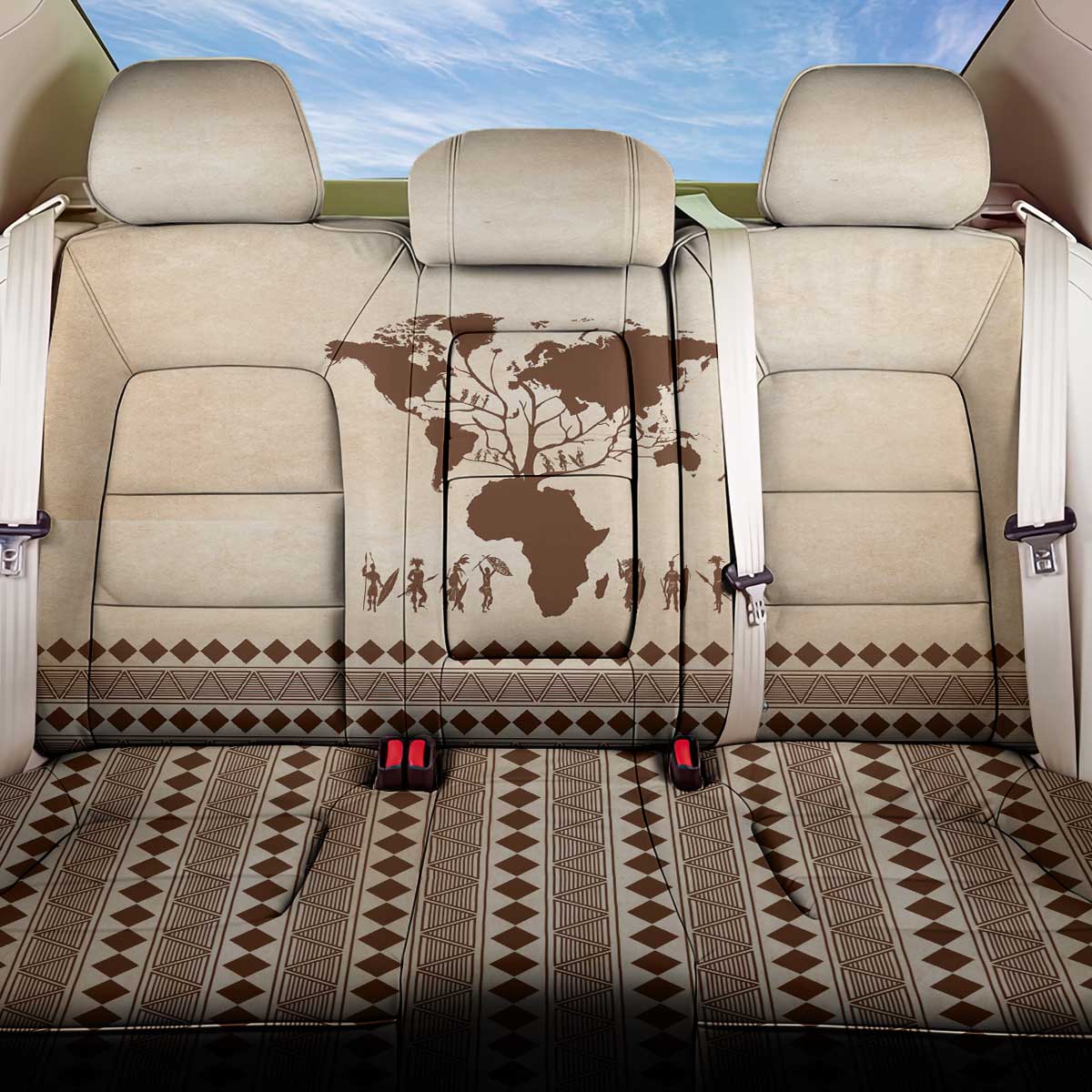 Root Africa Back Car Seat Cover African Map