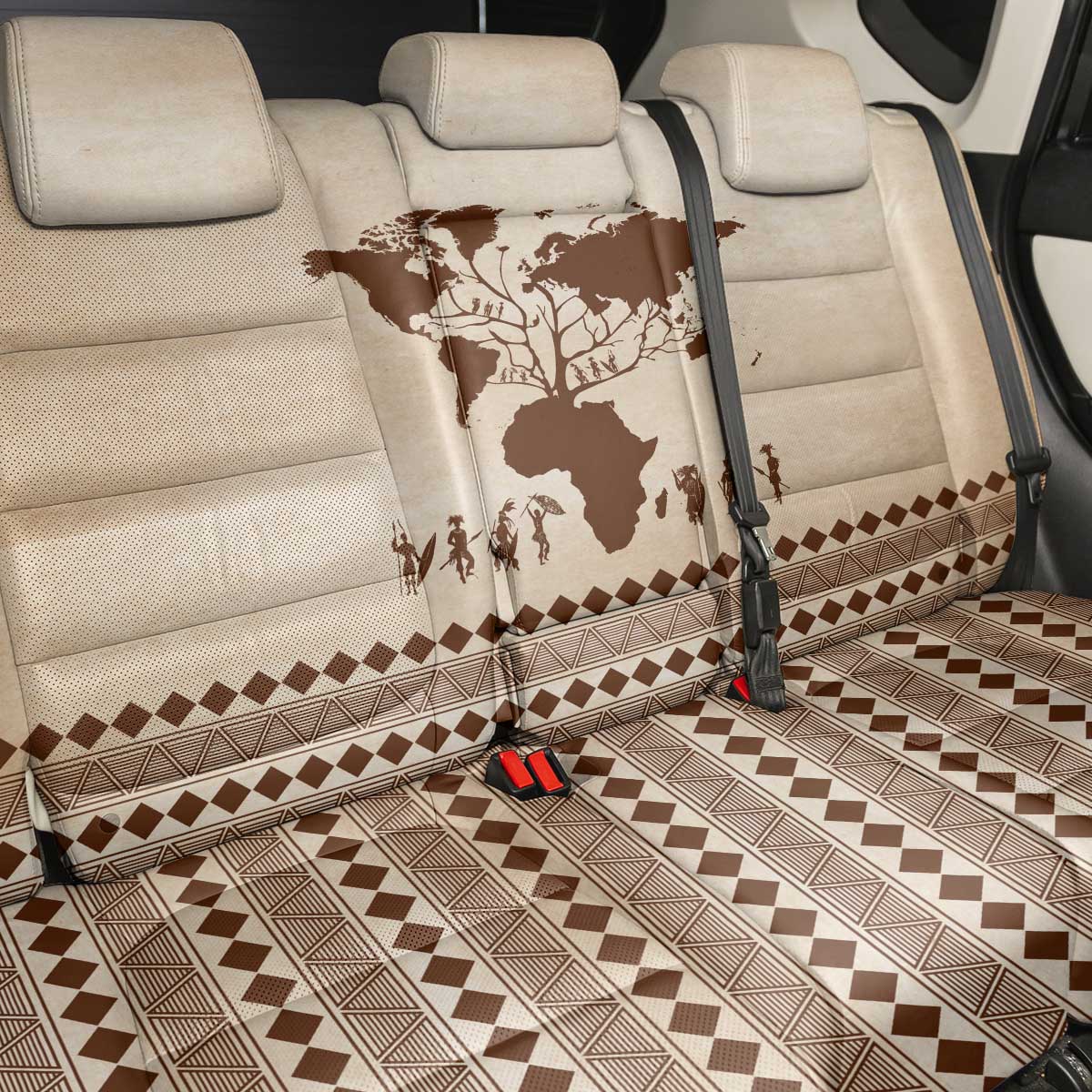 Root Africa Back Car Seat Cover African Map