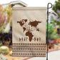 Root Africa Garden Flag African Map