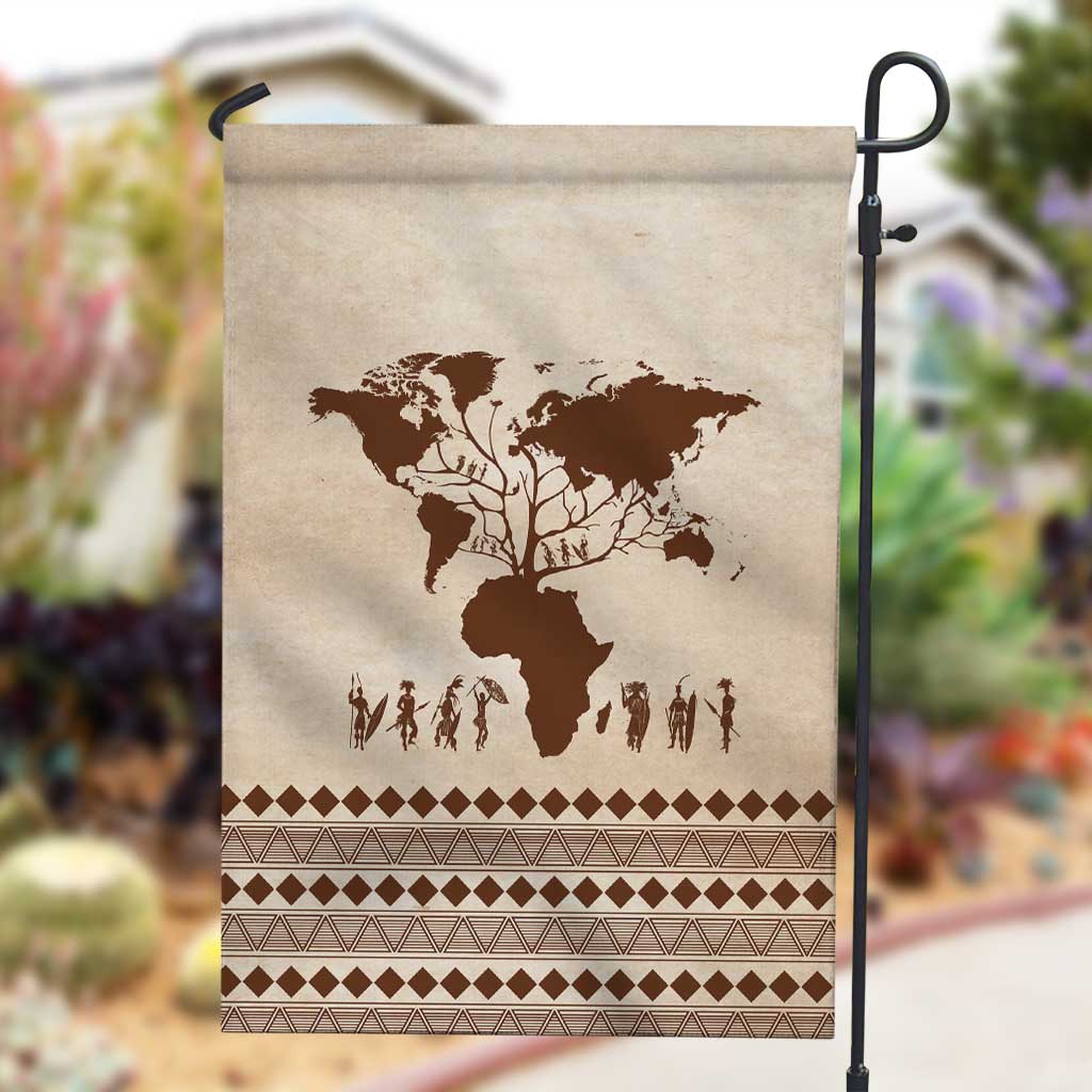 Root Africa Garden Flag African Map