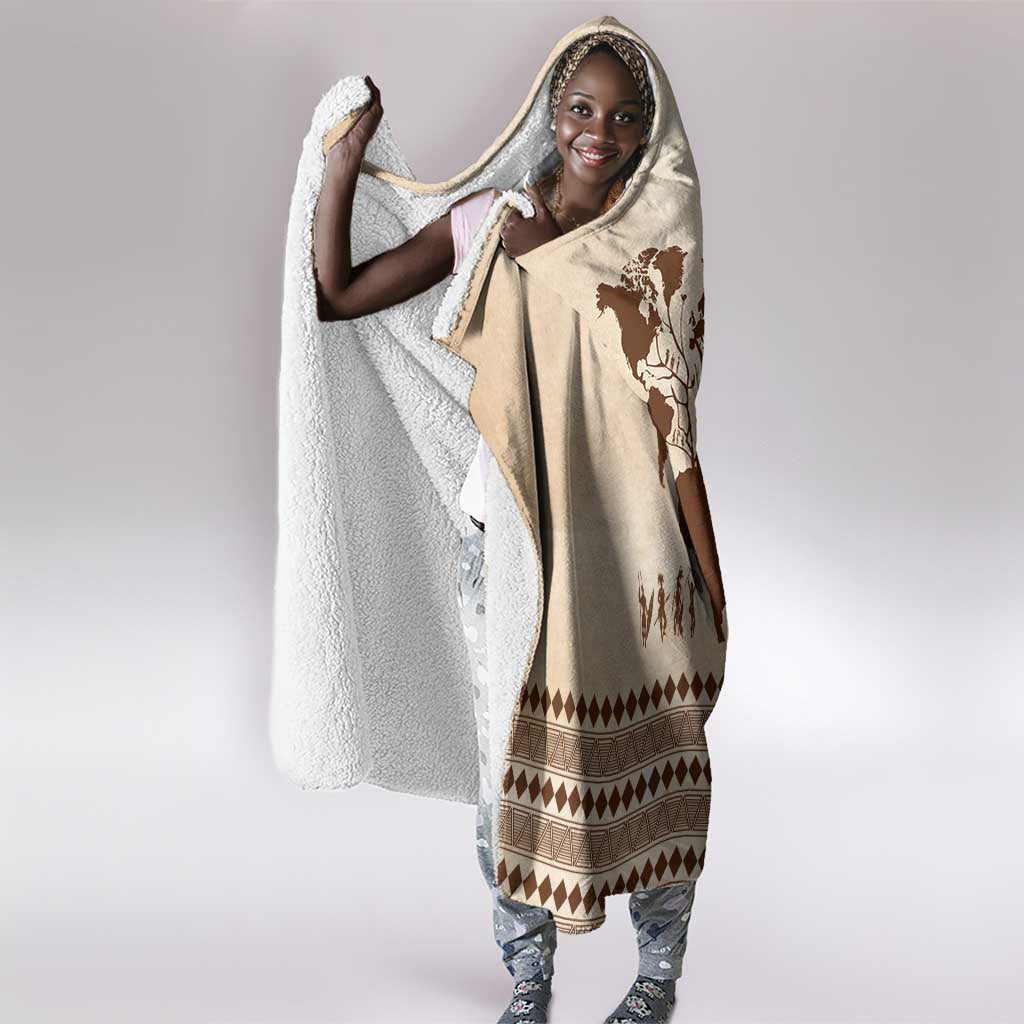 Root Africa Hooded Blanket African Map