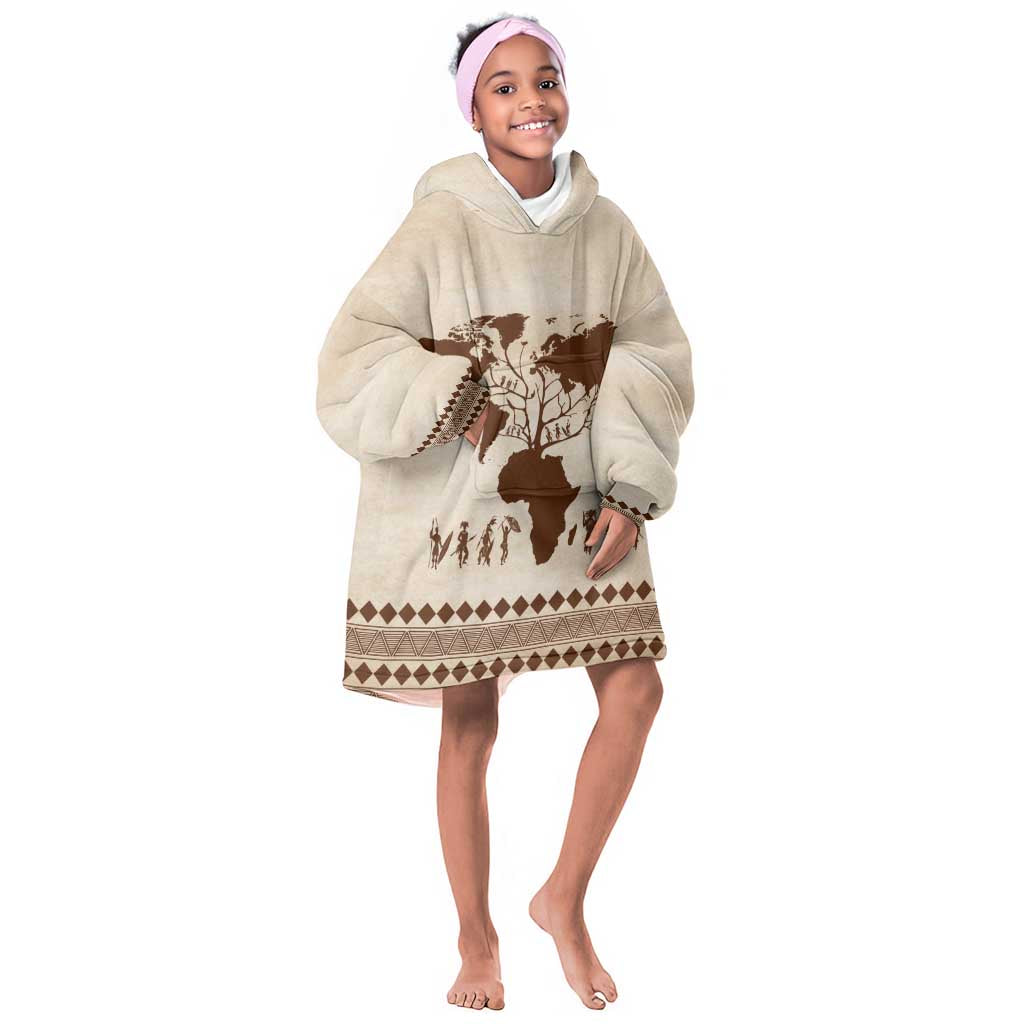 Root Africa KId Wearable Blanket Hoodie African Map