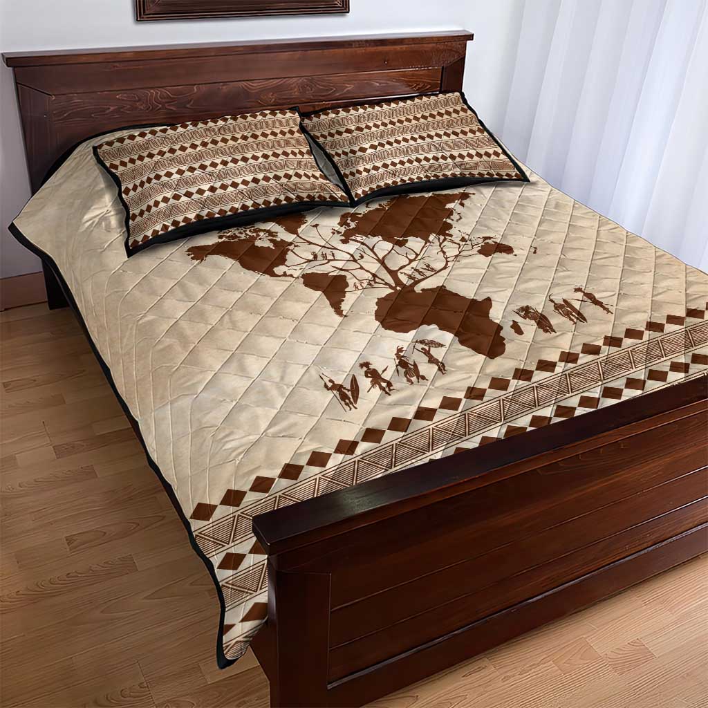 Root Africa Quilt Bed Set African Map