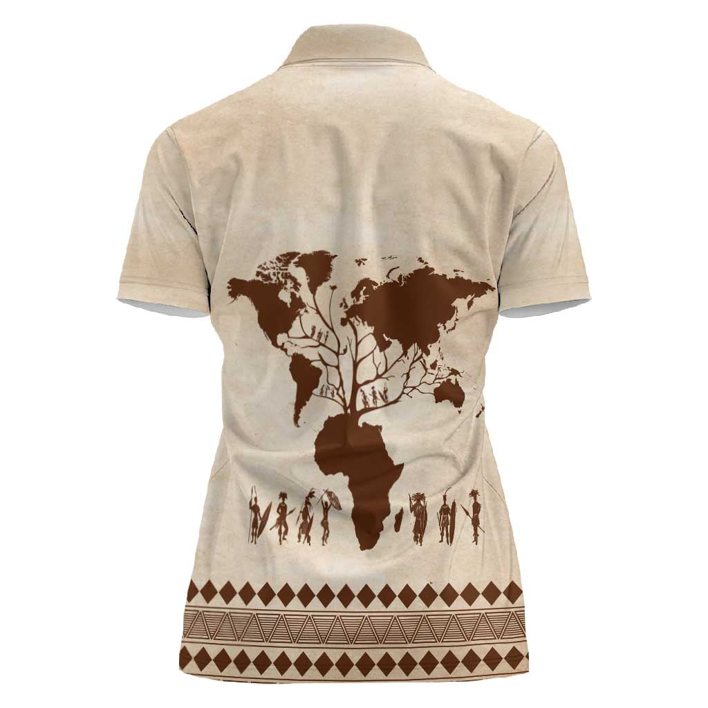Root Africa Women Polo Shirt African Map