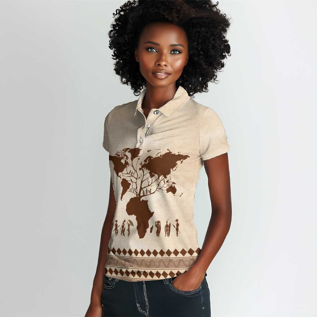 Root Africa Women Polo Shirt African Map