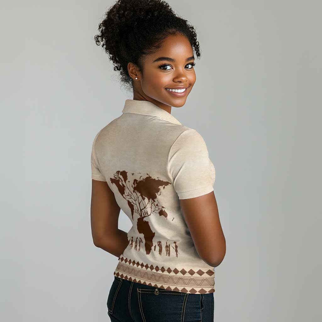 Root Africa Women Polo Shirt African Map