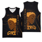 Personalized Beautiful Black Girl Basketball Jersey - Women of Africa Design - African Pride