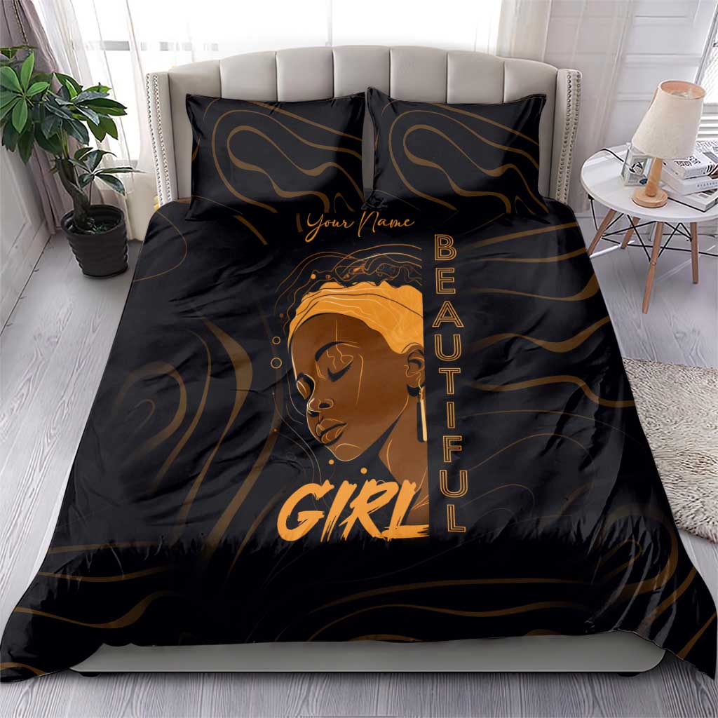 Personalized Beautiful Black Girl Bedding Set - Women of Africa Design