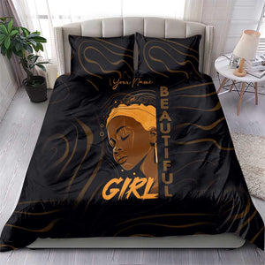Personalized Beautiful Black Girl Bedding Set - Women of Africa Design