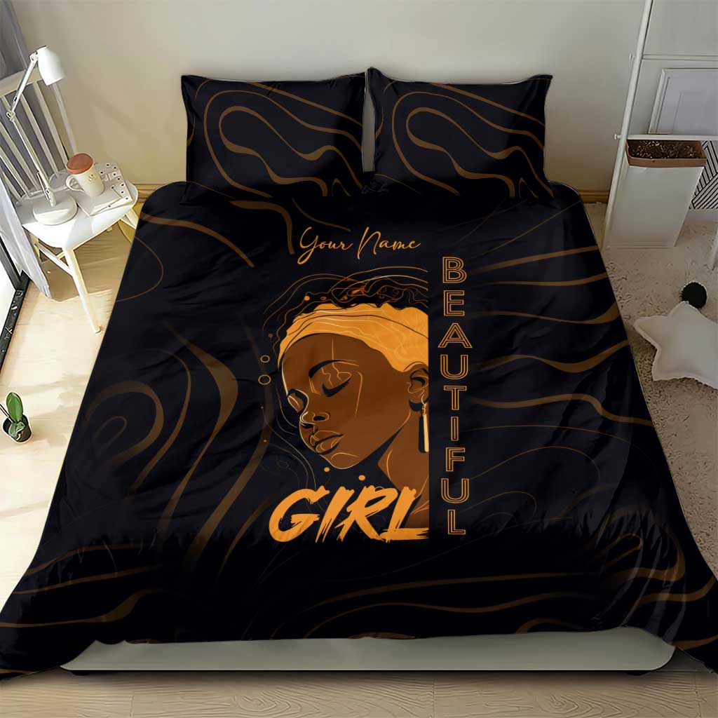 Personalized Beautiful Black Girl Bedding Set - Women of Africa Design