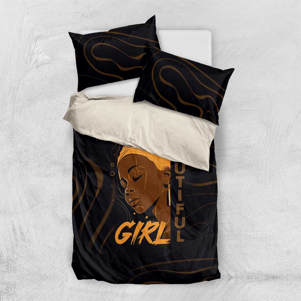 Personalized Beautiful Black Girl Bedding Set - Women of Africa Design
