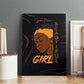 Personalized Beautiful Black Girl Canvas Wall Art - Women of Africa Design