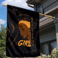 Personalized Beautiful Black Girl Garden Flag - Women of Africa Design