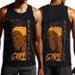 Personalized Beautiful Black Girl Men Tank Top - Women of Africa Design