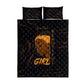 Personalized Beautiful Black Girl Quilt Bed Set - Women of Africa Design