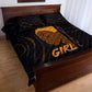 Personalized Beautiful Black Girl Quilt Bed Set - Women of Africa Design