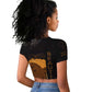 Personalized Beautiful Black Girl Raglan Cropped T shirt - Women of Africa Design