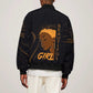 Personalized Beautiful Black Girl Sleeve Zip Bomber Jacket - Women of Africa Design
