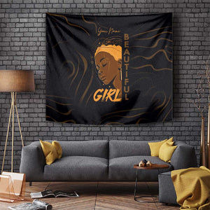 Personalized Beautiful Black Girl Tapestry - Women of Africa Design