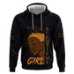Personalized Beautiful Black Girl Zip Hoodie - Women of Africa Design