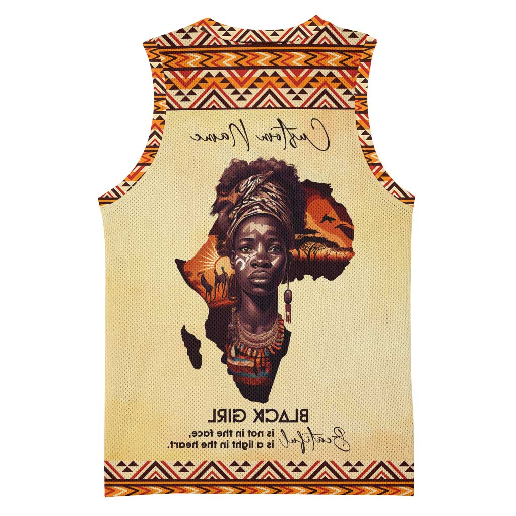 Love Africa Basketball Jersey - Personalized Beautiful Black Girl - African Pride