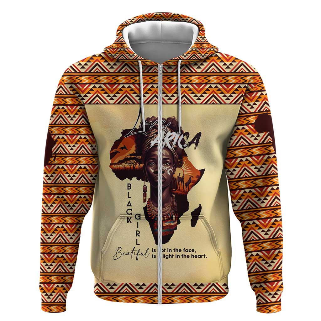 Love Africa Hoodie - Personalized Beautiful Black Girl