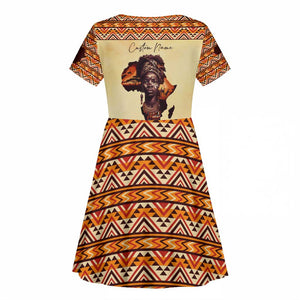 Love Africa Kid Short Sleeve Dress - Personalized Beautiful Black Girl