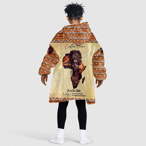Love Africa KId Wearable Blanket Hoodie - Personalized Beautiful Black Girl