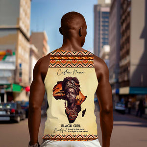 Love Africa Men Tank Top - Personalized Beautiful Black Girl