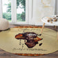 Love Africa Round Carpet - Personalized Beautiful Black Girl