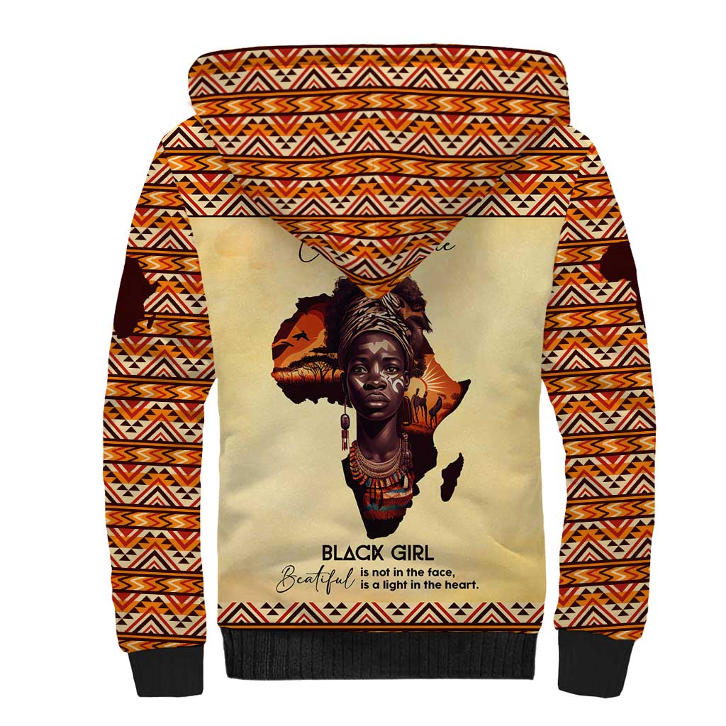 Love Africa Sherpa Hoodie - Personalized Beautiful Black Girl