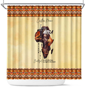 Love Africa Shower Curtain - Personalized Beautiful Black Girl
