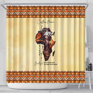Love Africa Shower Curtain - Personalized Beautiful Black Girl