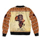 Love Africa Sleeve Zip Bomber Jacket - Personalized Beautiful Black Girl