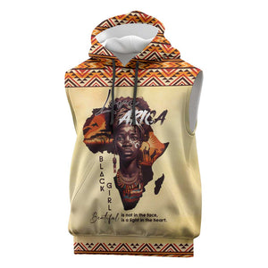 Love Africa Sleeveless Hoodie - Personalized Beautiful Black Girl - African Pride