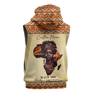 Love Africa Sleeveless Hoodie - Personalized Beautiful Black Girl - African Pride