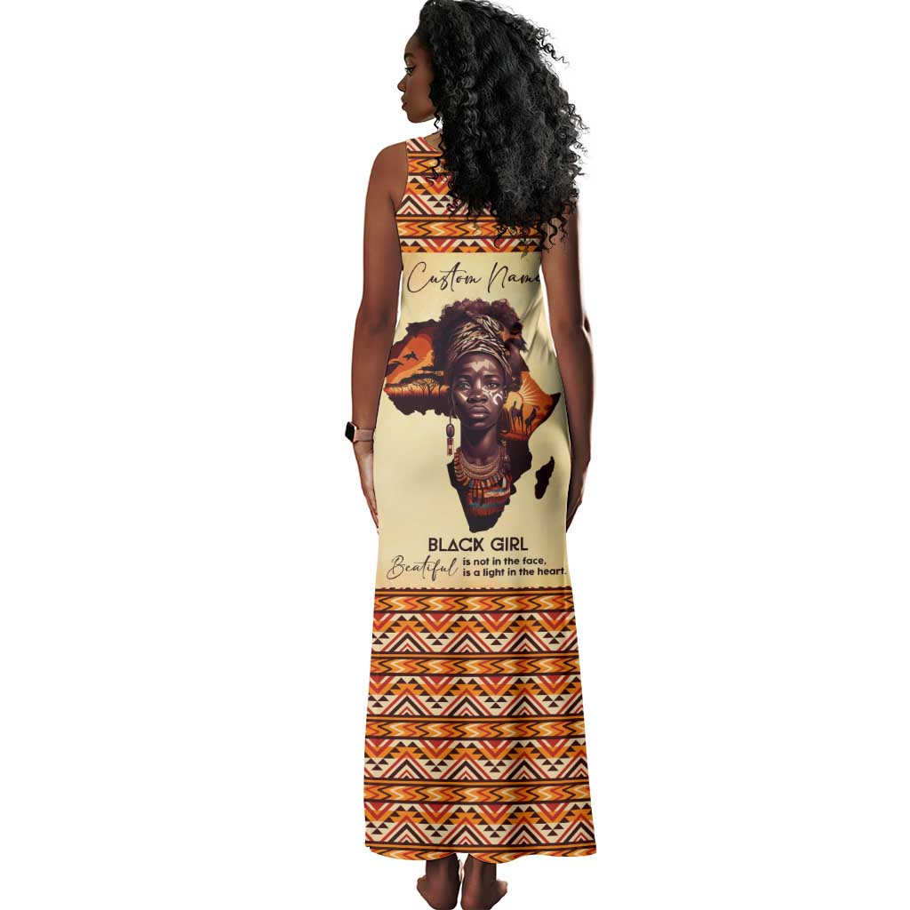Love Africa Tank Maxi Dress - Personalized Beautiful Black Girl