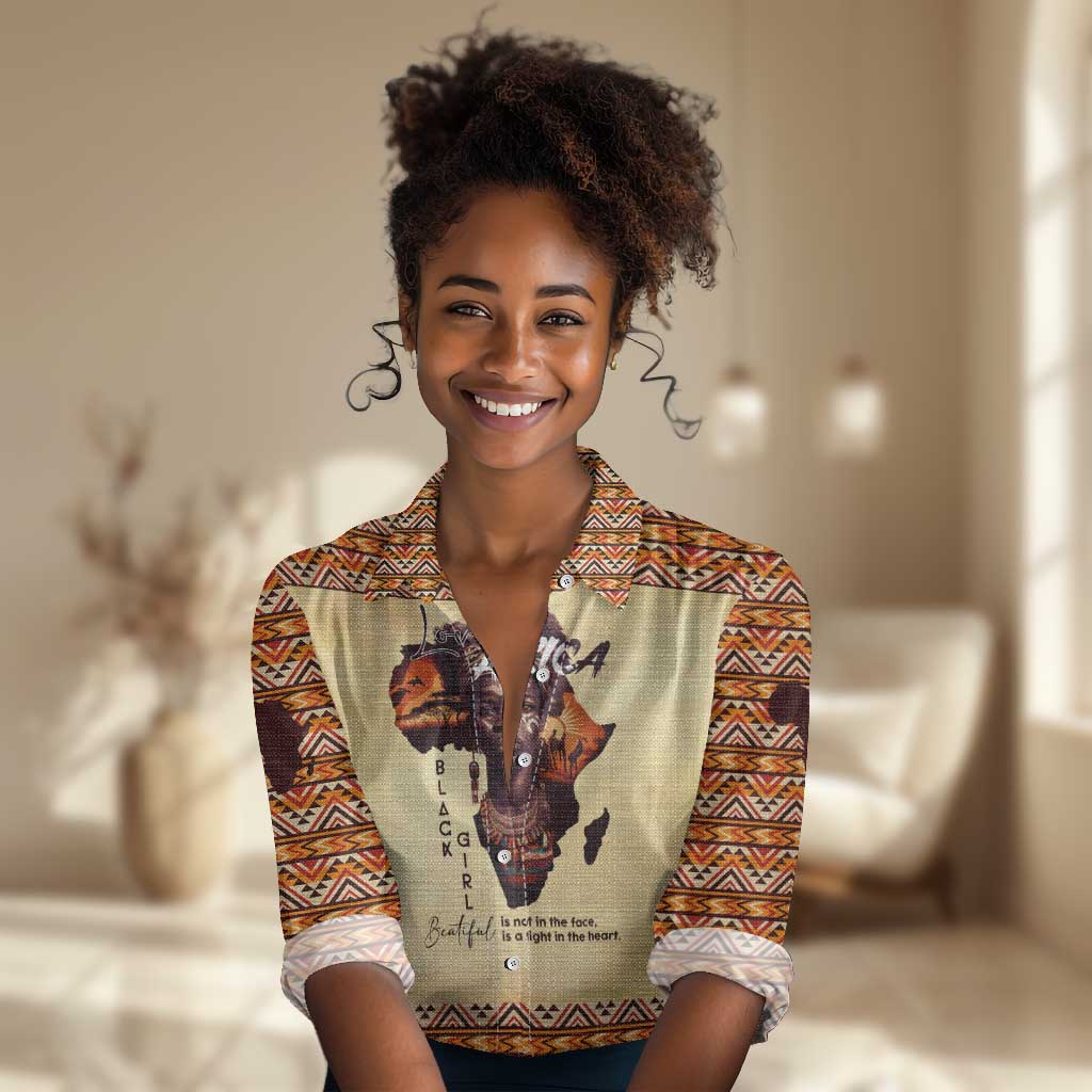 Love Africa Women Casual Shirt - Personalized Beautiful Black Girl DT02