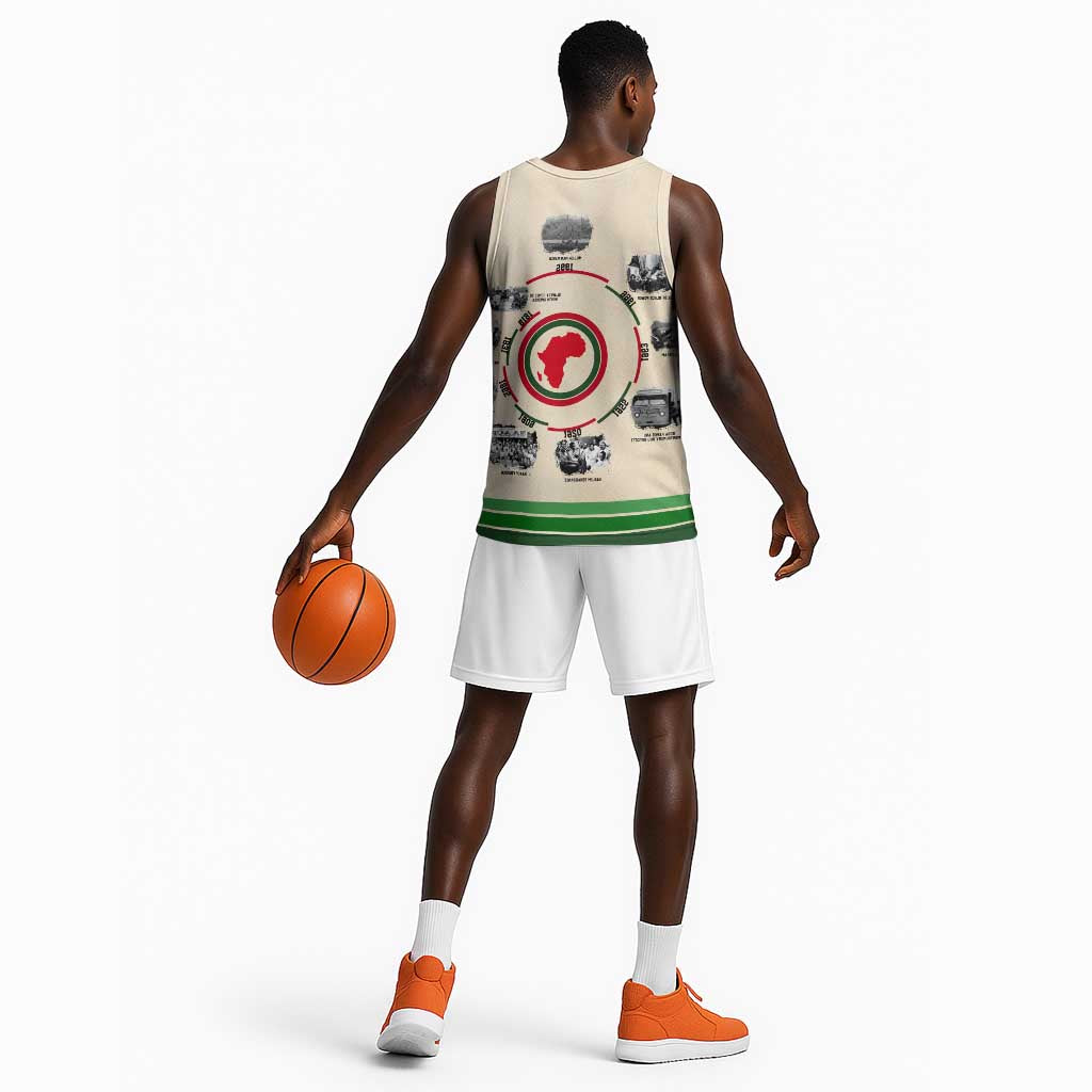 Black History Milestones - African Timeline Basketball Jersey - African Pride