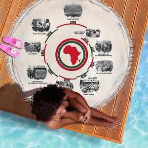 Black History Milestones - African Timeline Beach Blanket