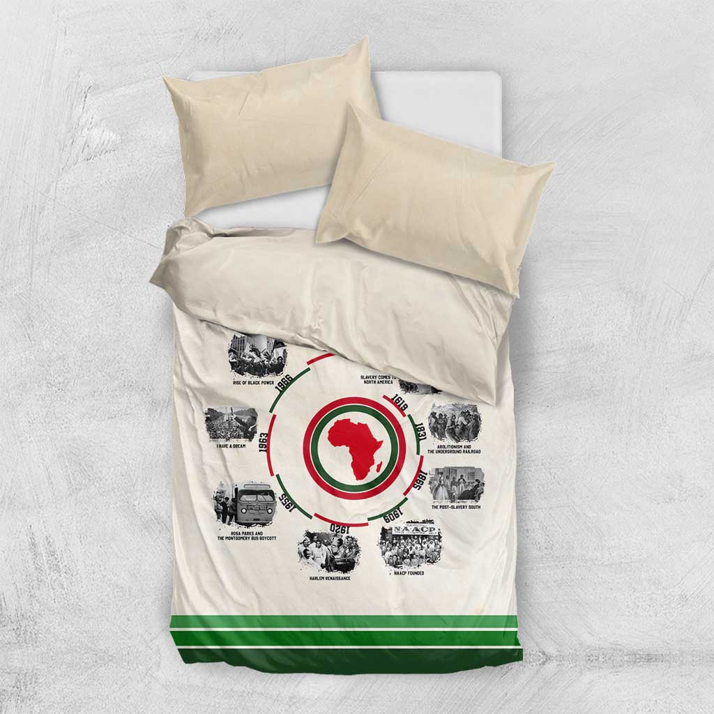 Black History Milestones - African Timeline Bedding Set